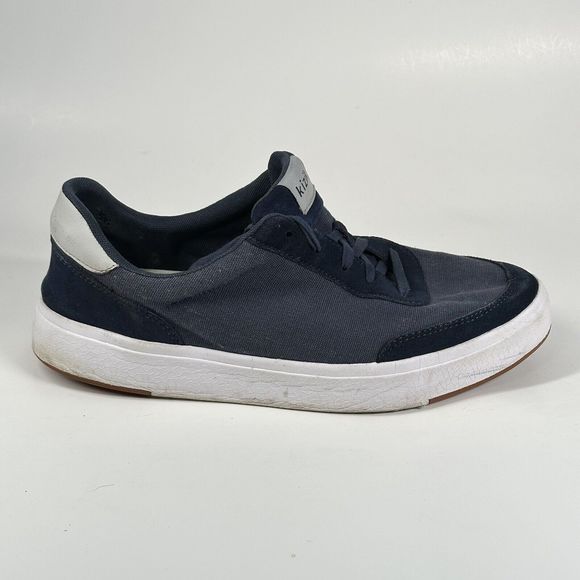Kizik The Prague Navy Blue Canvas Suede Sneakers Shoes Mens 13 Wide W 14.5 Wide - Picture 7 of 16
